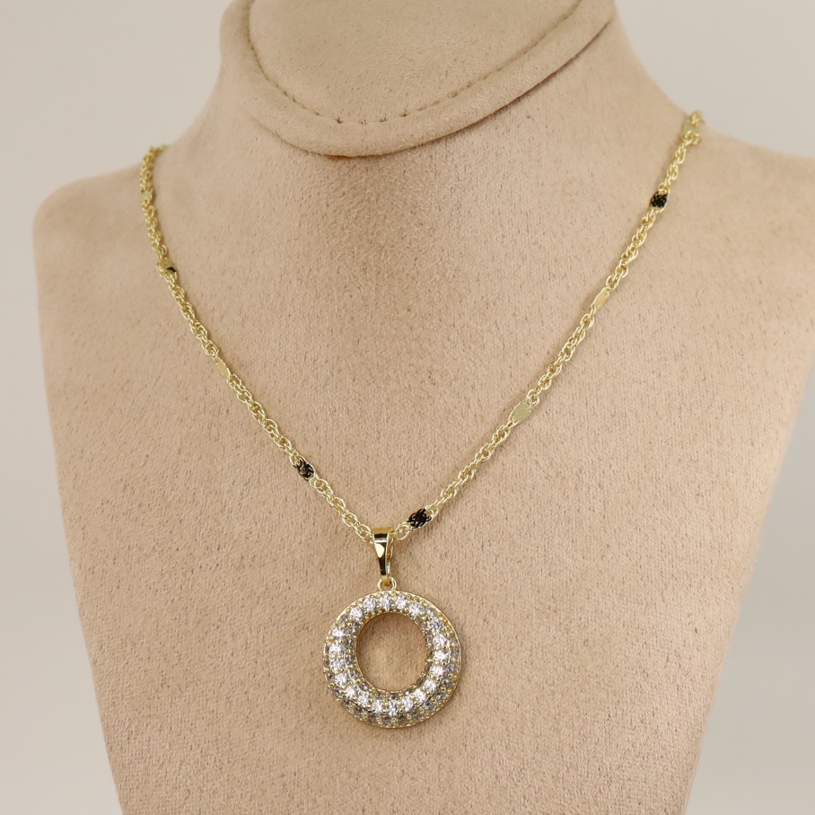 Lant cu pandativ placat cu aur 14K Model LL260 – 45 cm