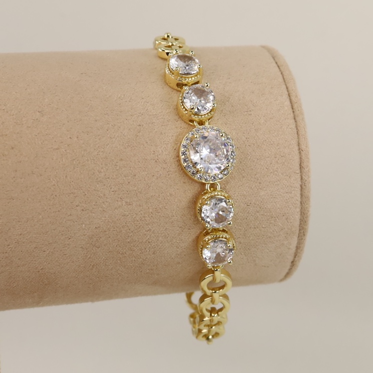 Bratara placata cu aur 14K model BB144 - 19 cm