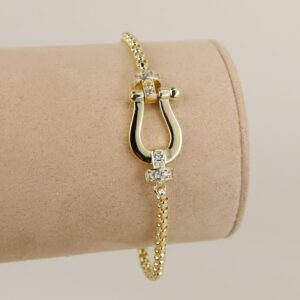 Bratara placata cu aur 14K model BB152 - 21 cm