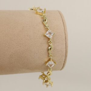 Bratara placata cu aur 14K model BB141 - 19 cm