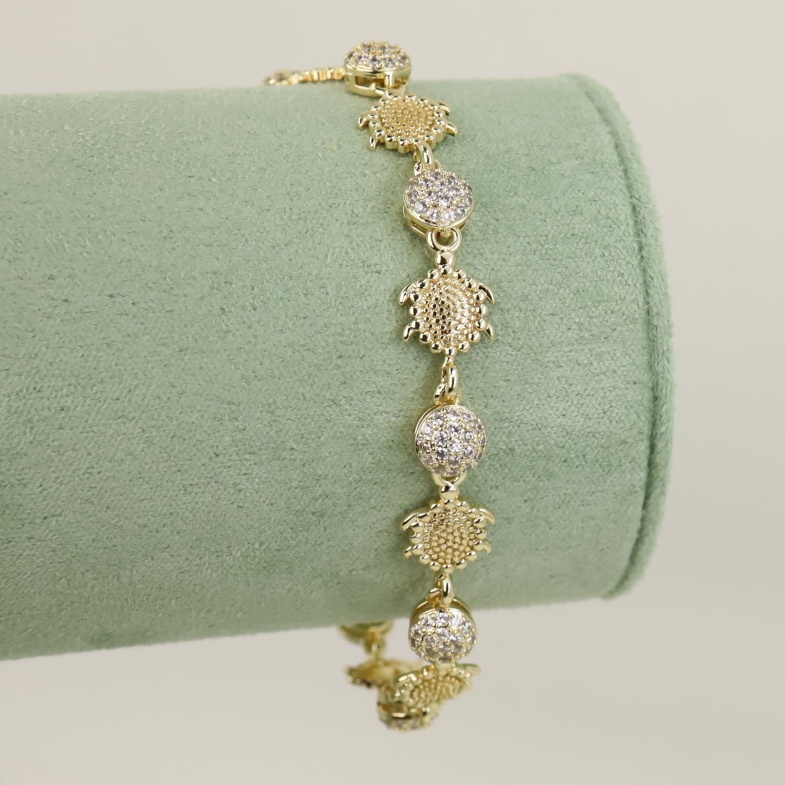 Bratara placata cu aur 14K model BB172 - 19 cm