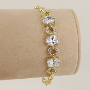 Bratara placata cu aur 14K model BB188 - 19 cm