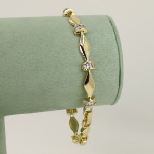 Bratara placata cu aur 14K model BB209 - 21 cm