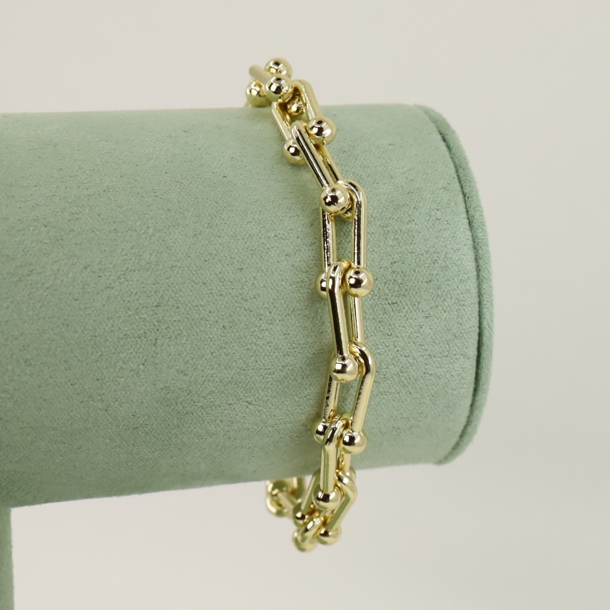 Bratara placata cu aur 14K model BB214 - 21 cm