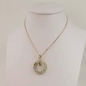 Lant cu pandativ placat cu aur 14K Model LL297 – 60 cm