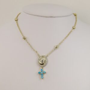 Lant cu pandativ placat cu aur 14K Model LL262 – 45 cm