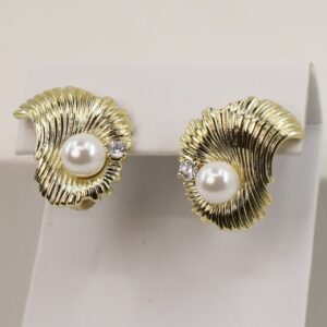 Cercei placati cu aur 14K model CJ079 - 1,7 cm