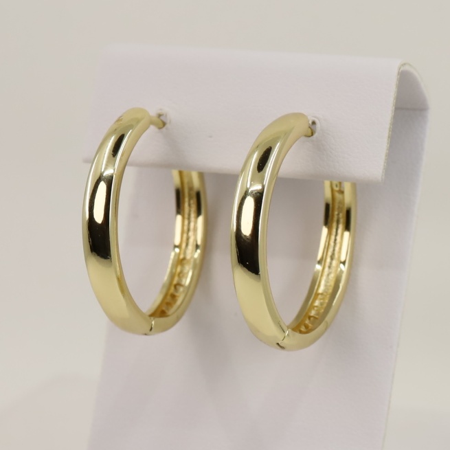 Cercei placati cu aur 14K model CJ080 - 3 cm