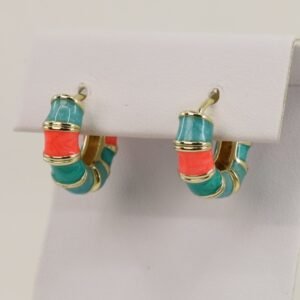 Cercei placati cu aur 14K model CJ084 - 1,3 cm