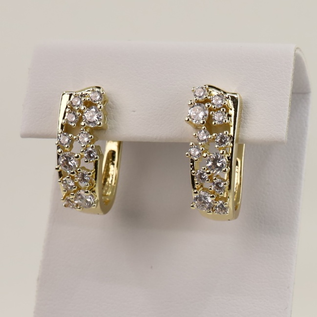 Cercei placati cu aur 14K model CJ057 - 1,5 cm