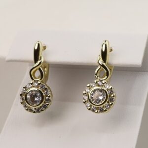 Cercei placati cu aur 14K model CJ053 - 1,6 cm