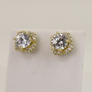 Cercei placati cu aur 14K model CJ092 - 0,3 cm