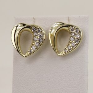 Cercei placati cu aur 14K model CJ088 - 1 cm