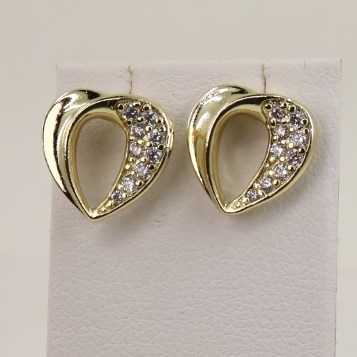 Cercei placati cu aur 14K model CJ088 - 1 cm