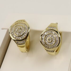 Cercei placati cu aur 14K model CJ113 - 1,4 cm