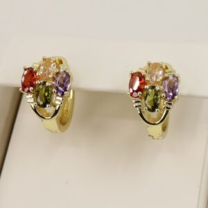 Cercei placati cu aur 14K model CJ142 - 1 cm