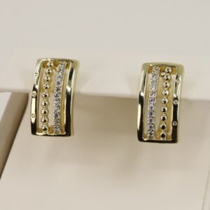 Cercei placati cu aur 14K model CJ126 - 1,4 cm