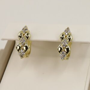 Cercei placati cu aur 14K model CJ145 - 1,4 cm