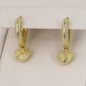 Cercei placati cu aur 14K model CJ175 - 2.5 cm