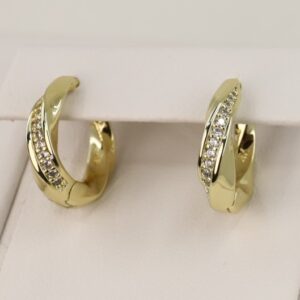 Cercei placati cu aur 14K model CJ184 - 1 cm