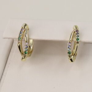 Cercei placati cu aur 14K model CJ192 - 1,4 cm