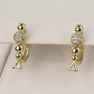 Cercei placati cu aur 14K model CJ153 - 1,7 cm