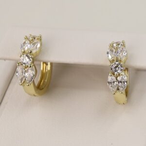 Cercei placati cu aur 14K model CJ152 - 1,4 cm