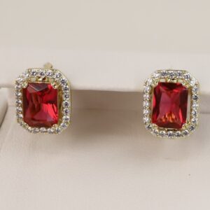 Cercei placati cu aur 14K model CJ174 - 1,4 cm