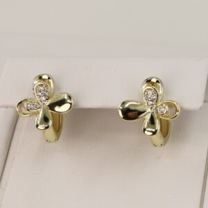 Cercei placati cu aur 14K model CJ158 - 0,8 cm