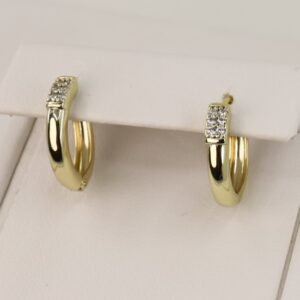 Cercei placati cu aur 14K model CJ162 - 1,1 cm