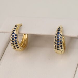 Cercei placati cu aur 14K model CJ193 - 1 cm