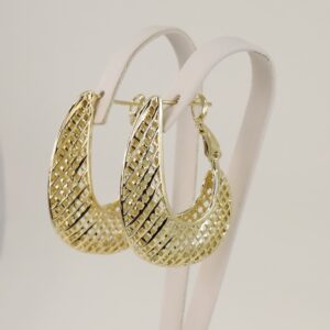 Cercei placati cu aur 14K model CJ188 - 4 cm