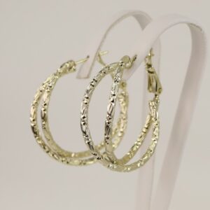 Cercei placati cu aur 14K model CJ167 - 1,4 cm