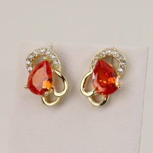 Cercei placati cu aur 14K model CJ163 - 1 cm