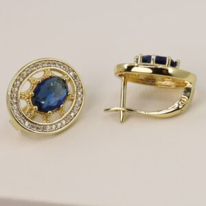 Cercei placati cu aur 14K model CJ226 - 1,4 cm