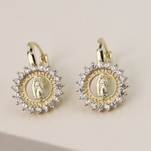 Cercei placati cu aur 14K model CJ227 - 1,7 cm