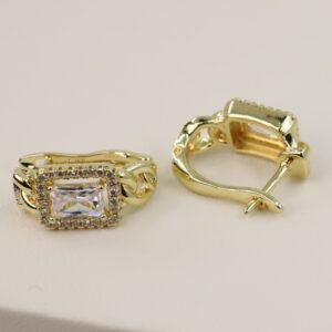 Cercei placati cu aur 14K model CJ202 - 1,4 cm