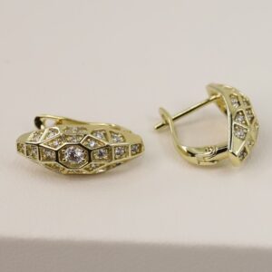 Cercei placati cu aur 14K model CJ206 - 1,4 cm