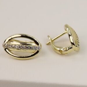 Cercei placati cu aur 14K model CJ211 - 1,4 cm