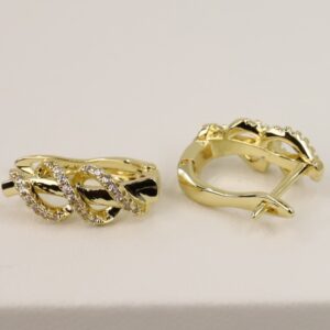 Cercei placati cu aur 14K model CJ238 - 1,5 cm