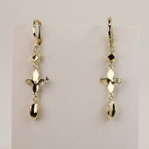 Cercei placati cu aur 14K model CJ248 - 4 cm