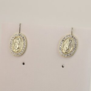 Cercei placati cu aur 14K model CJ209 - 1 cm