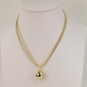 Lant cu pandativ placat cu aur 14K Model LL306 – 45 cm