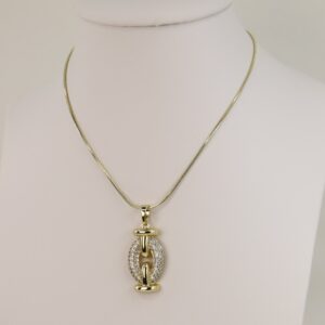 Lant cu pandativ placat cu aur 14K Model LL309 – 45 cm