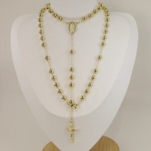 Lant rozariu placat cu aur 14K Model LL307 – 60 cm