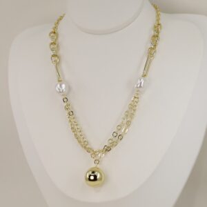 Lant colier placat cu aur 14K Model LL326 – 45 cm