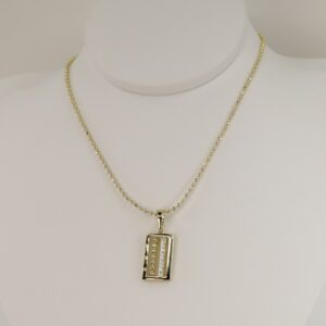 Lant cu pandativ placat cu aur 14K Model LL329 – 60 cm