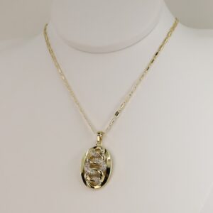 Lant cu pandativ placat cu aur 14K Model LL331 – 60 cm