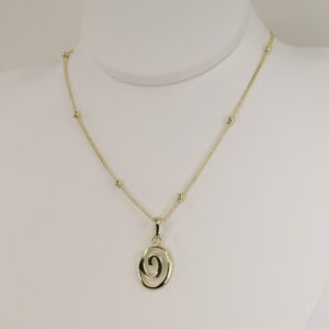 Lant cu pandativ placat cu aur 14K Model LL330 – 45 cm