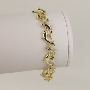 Bratara placata cu aur 14K model BB251 - 19 cm